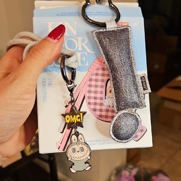 Accessories - Pin For Love Secret Denim Exclamation Keychain Pop Mart Secret